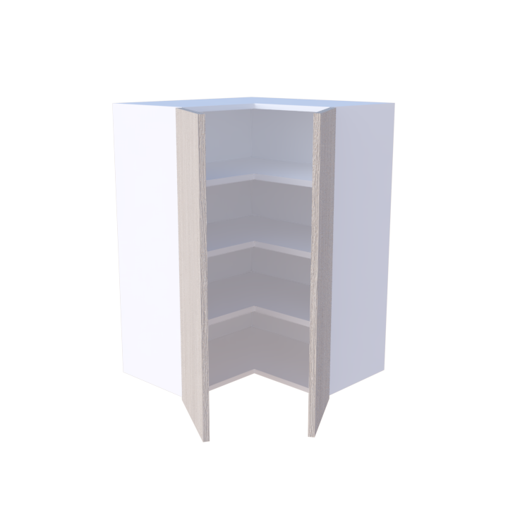 Meuble haut d'angle 2 portes 90cm pour cuisine, rangement spacieux sur mesure