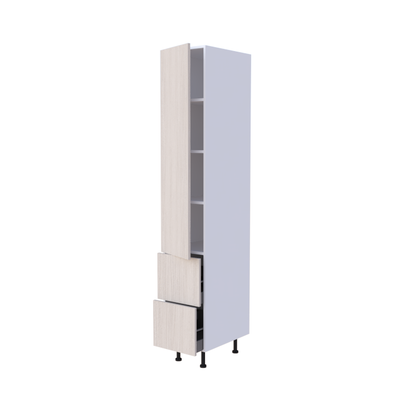 Colonne de cuisine 40x235cm 1 porte et 2 casseroliers, rangement réserve sur mesure