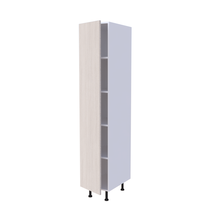 Colonne de cuisine 1 porte avec étagères intérieures, larg. 40cm haut. 215cm, rangement sur mesure