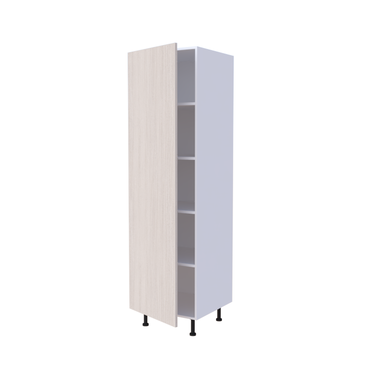 Colonne de cuisine 1 porte 60x215cm avec étagères intérieures, rangement sur mesure