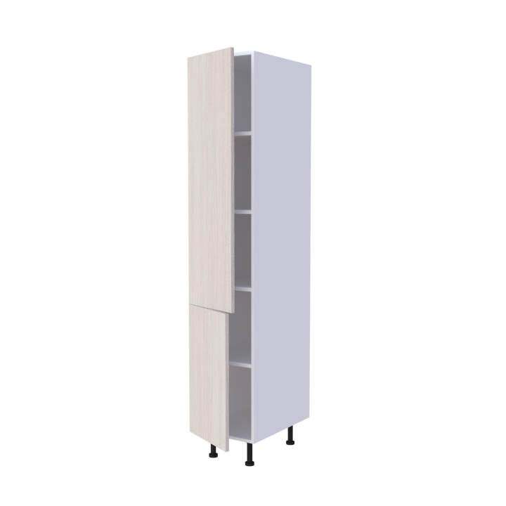 Colonne de cuisine 2 portes 40x215cm avec étagères intérieures, rangement sur mesure