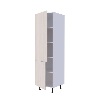 Colonne de cuisine 2 portes 60x215cm avec étagères intérieures, rangement provisions sur mesure