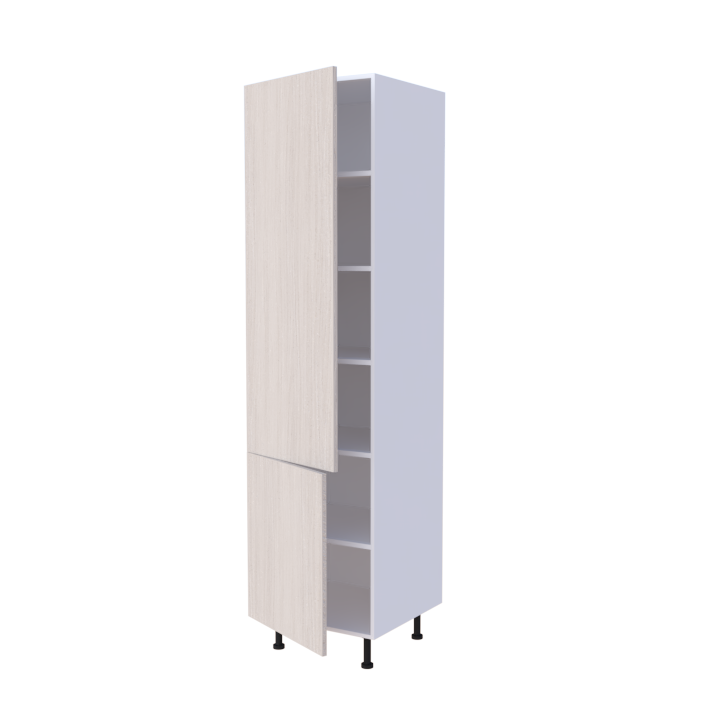 Colonne de cuisine 2 portes 60x235cm avec étagères intérieures, rangement sur mesure