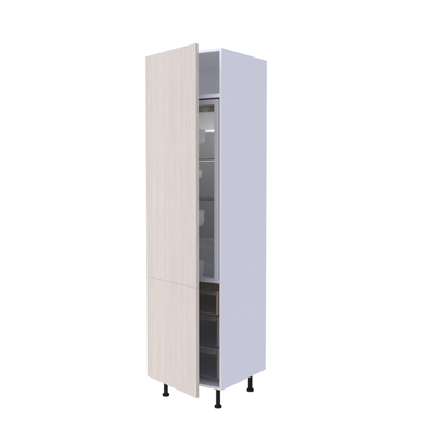 Colonne réfrigérateur 2 portes 60x235cm pour intégration électroménager, cuisine sur mesure