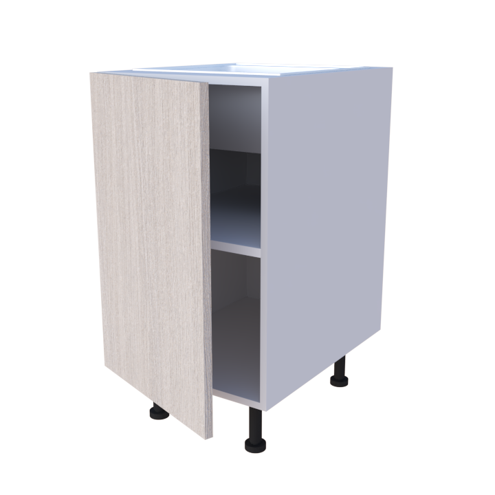 Meuble bas évier 1 porte 45cm cuisine sur mesure, rangement produits entretien