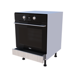 Meuble bas four avec tiroir 60x85cm en chêne blond clair, cuisine sur mesure