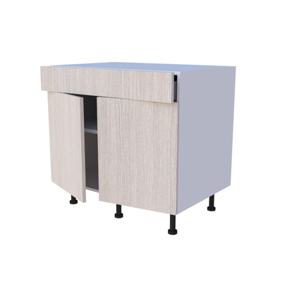 Meuble bas cuisine 2 portes 1 tiroir 90x85cm, rangement sur mesure fabrication française