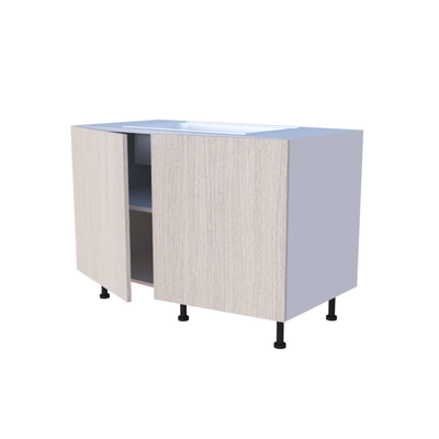 Meuble bas évier 2 portes 120x85cm, rangement cuisine sur mesure fabrication française