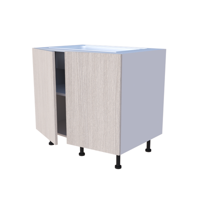 Meuble bas évier 2 portes 90x85cm, rangement cuisine sur mesure fabrication française