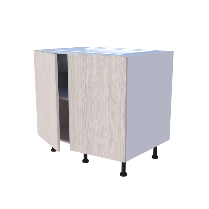 Meuble bas évier 2 portes 90x85cm, rangement cuisine sur mesure fabrication française