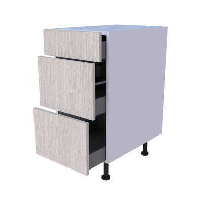 Meuble bas casserolier 3 tiroirs 40cm, grand volume de rangement cuisine sur mesure