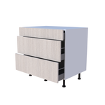 Meuble bas 3 casseroliers 90x85cm avec tiroirs, grand volume de rangement cuisine