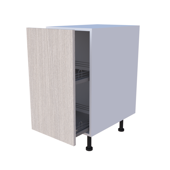 Meuble bas épicier 40x85cm avec porte extractible et panier, cuisine sur mesure