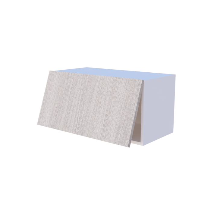 Meuble haut abattant 1 porte 70x35cm, rangement cuisine sur mesure fabrication française