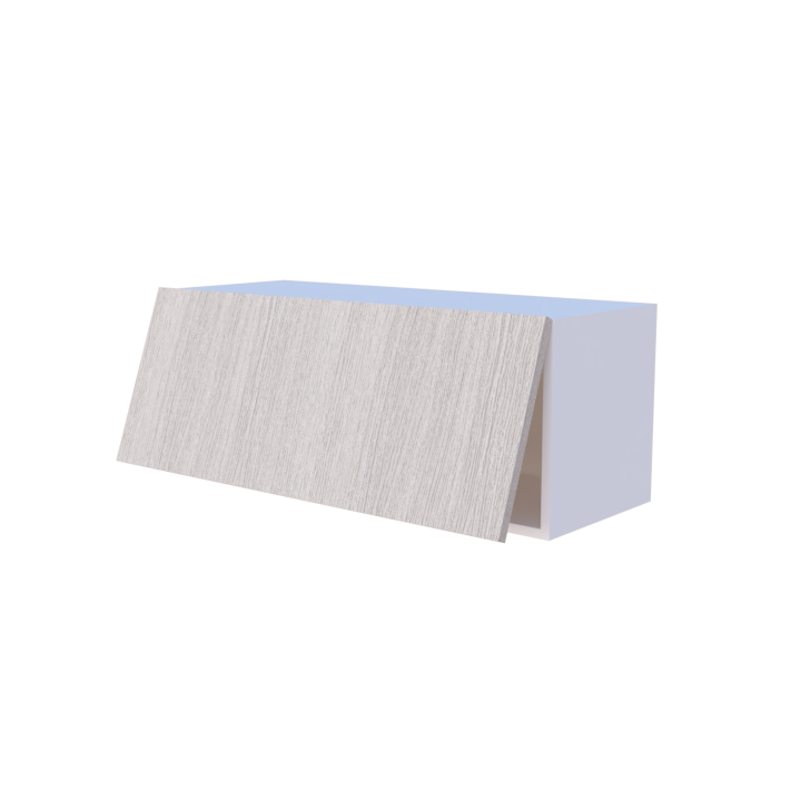 Meuble haut abattant 1 porte 90x35cm, rangement cuisine sur mesure fabrication française