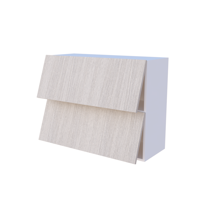 Meuble haut abattant 2 portes 90x70cm, rangement cuisine sur mesure