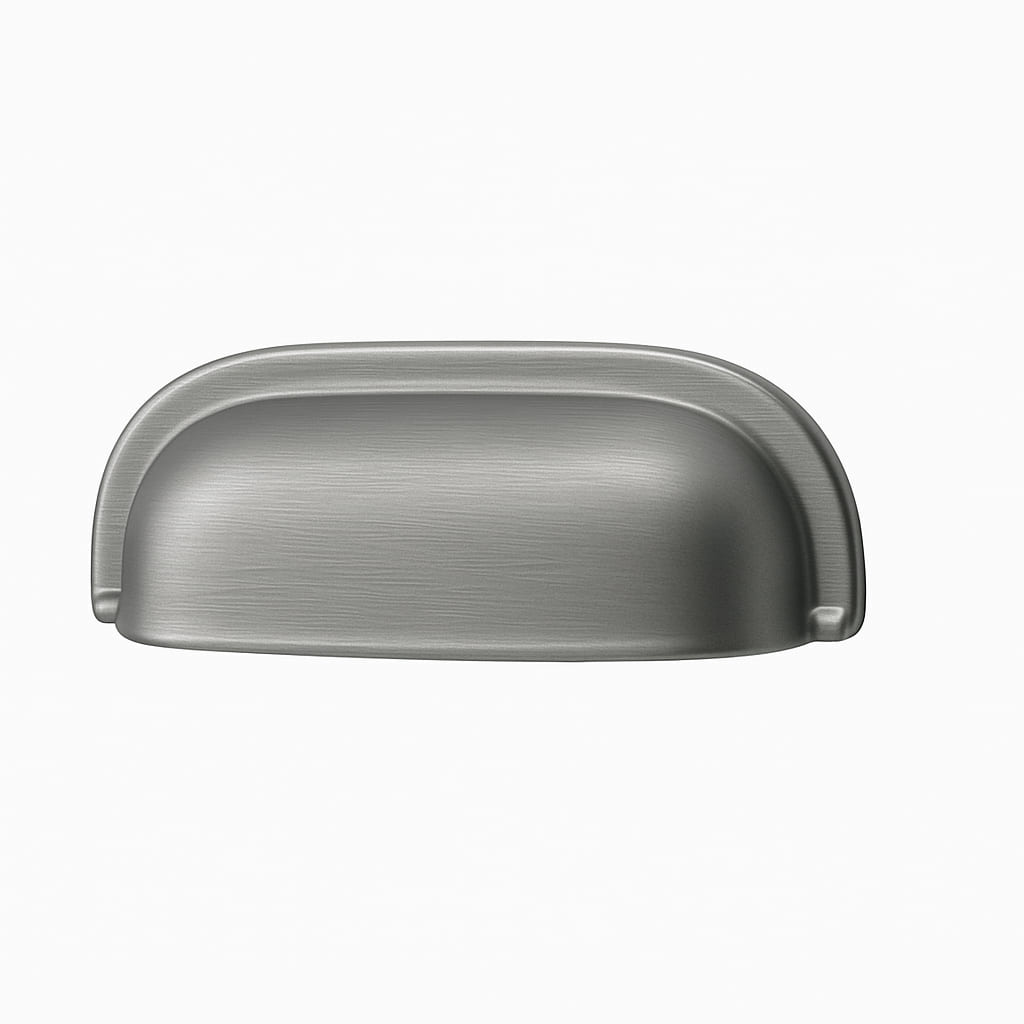 Poignée de meuble cuisine 88mm en métal inox brossé, finition contemporaine