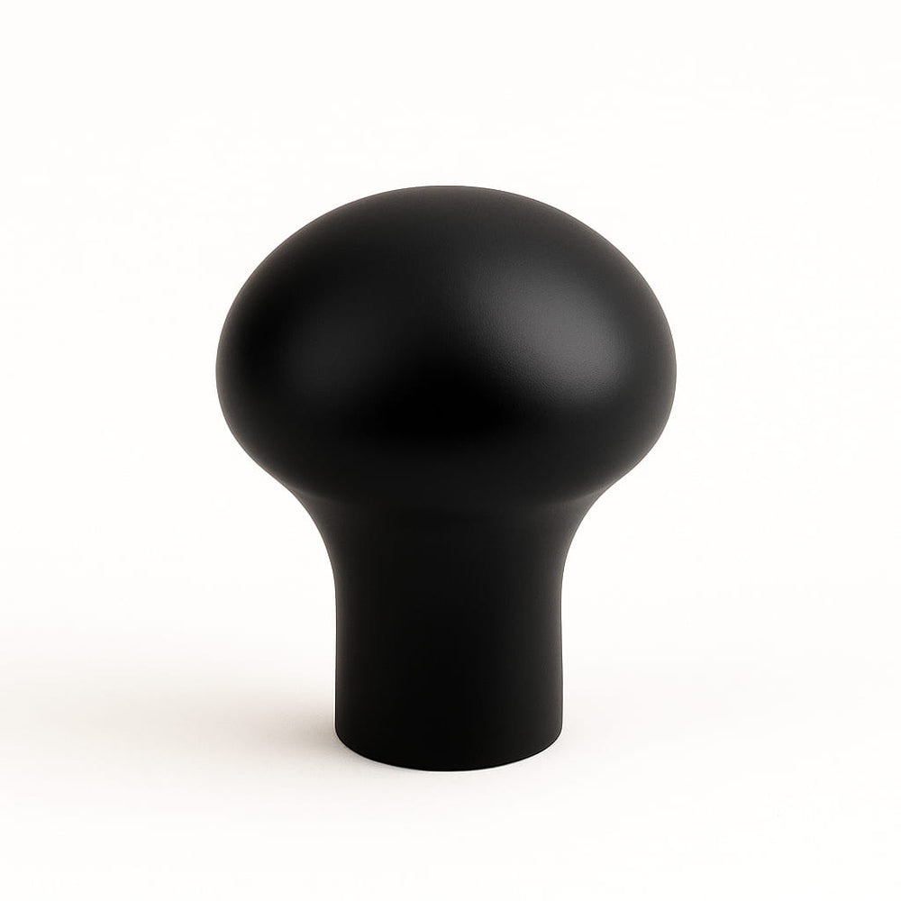 Poignée bouton 25mm métal noir mat, quincaillerie de meuble cuisine sur mesure