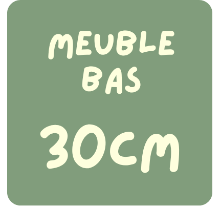 Pose meuble bas 30cm (TVA 10%)