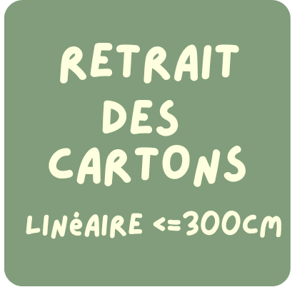 Débarrassage des cartons linéaire <= 300cm