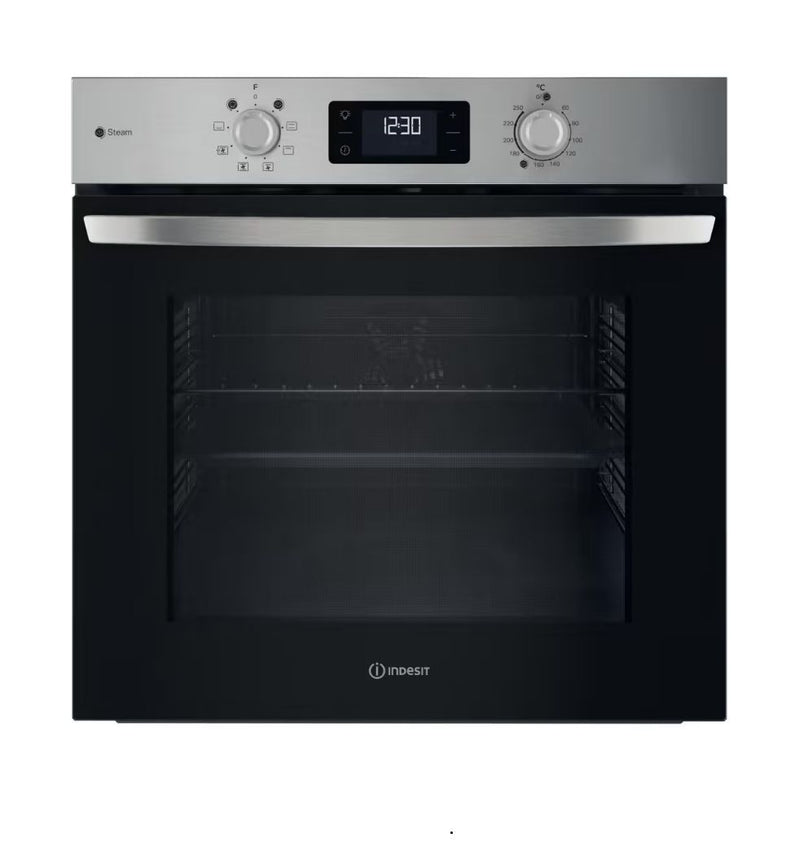Four encastrable inox 71L chaleur tournante INDESIT IO255CSX, nettoyage catalyse