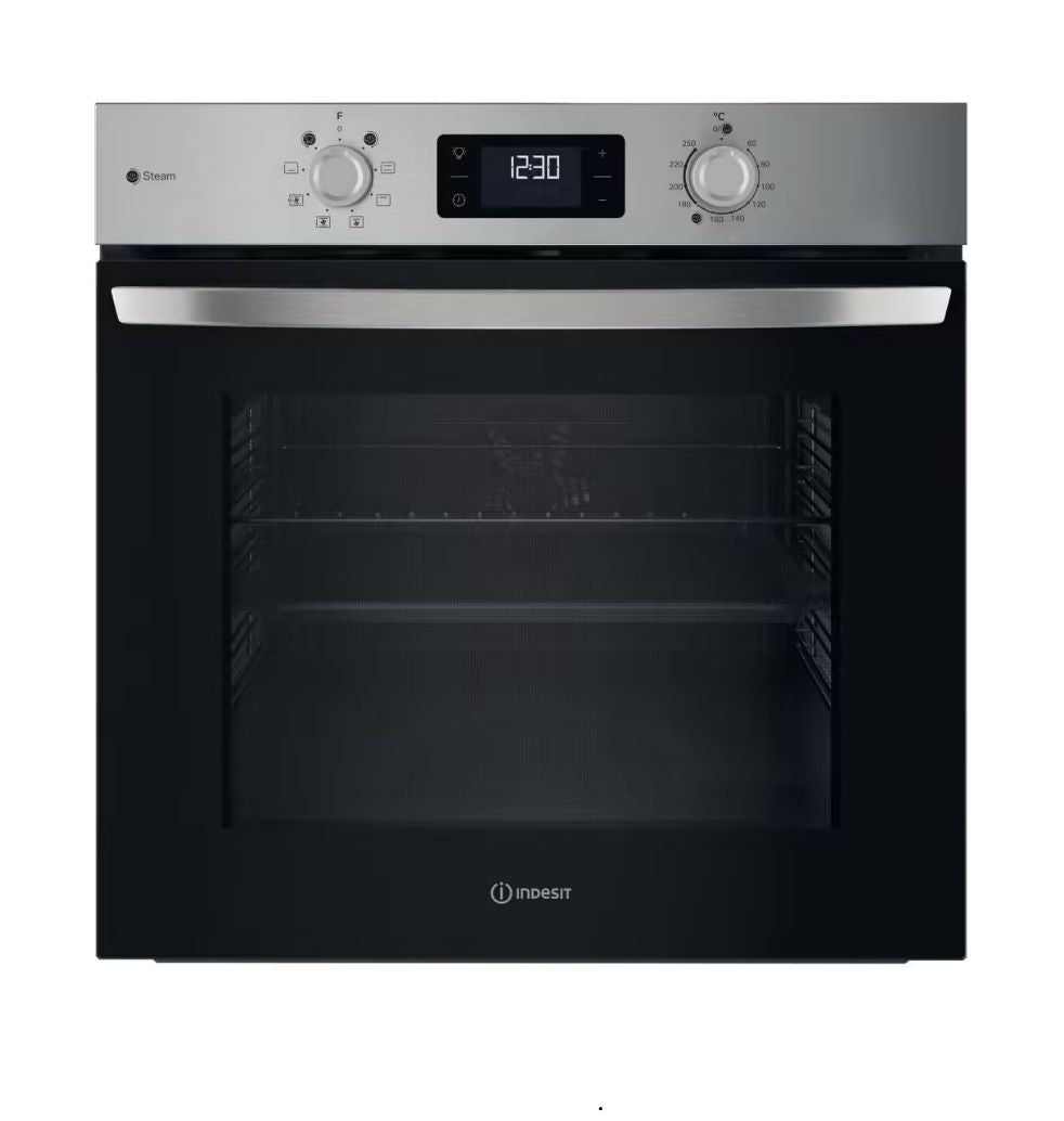 Four encastrable inox 71L chaleur tournante INDESIT IO255CSX, nettoyage catalyse