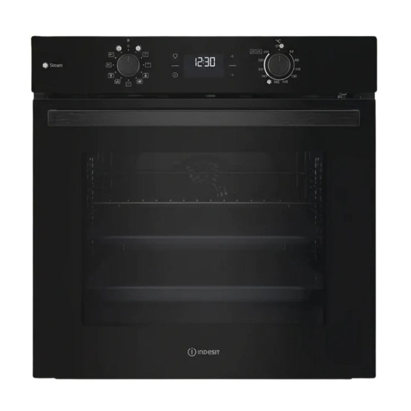 Four encastrable Indesit 71L multifonction pyrolyse vapeur Turn & Go Steam, inox