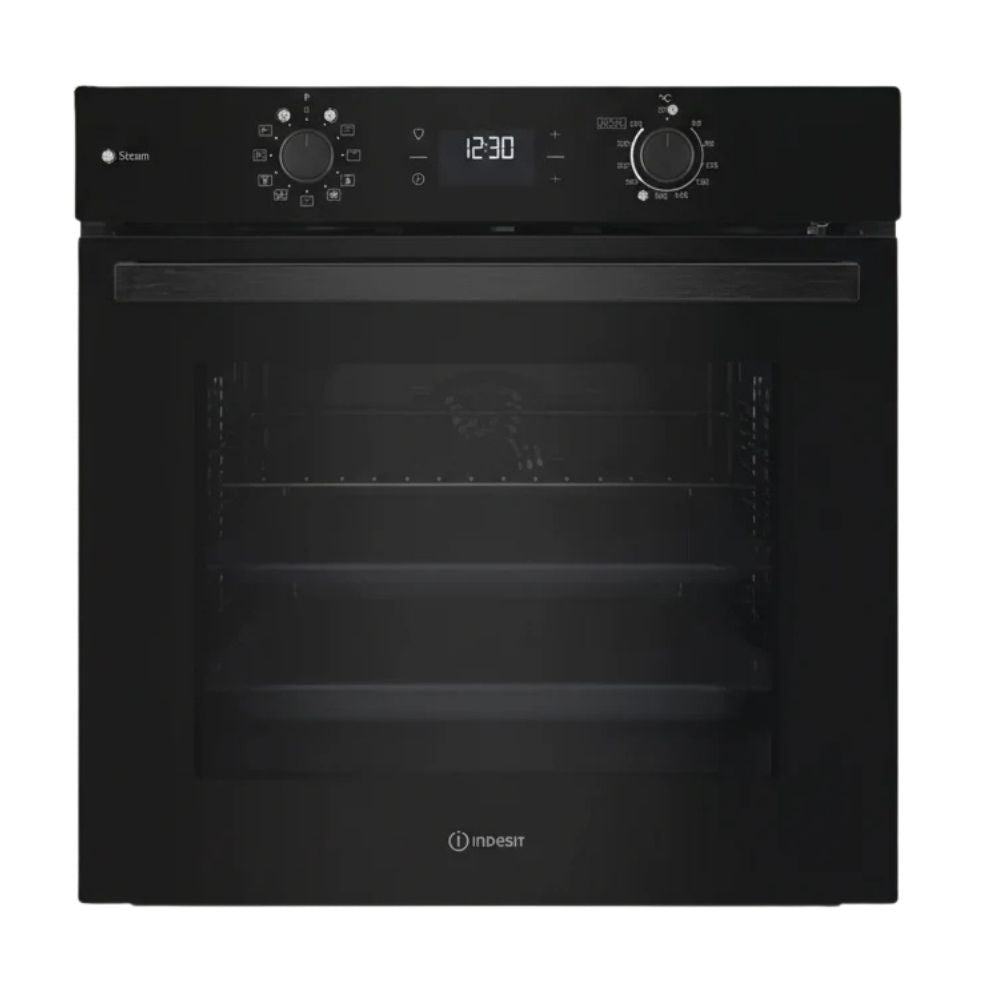 Four encastrable Indesit 71L multifonction pyrolyse vapeur Turn & Go Steam, inox