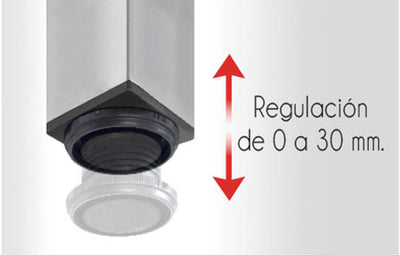Pied de table carré tubulaire : Acier gris mat, 60 × 60 × 710 mm — vendu à l'unité, vis incluses
