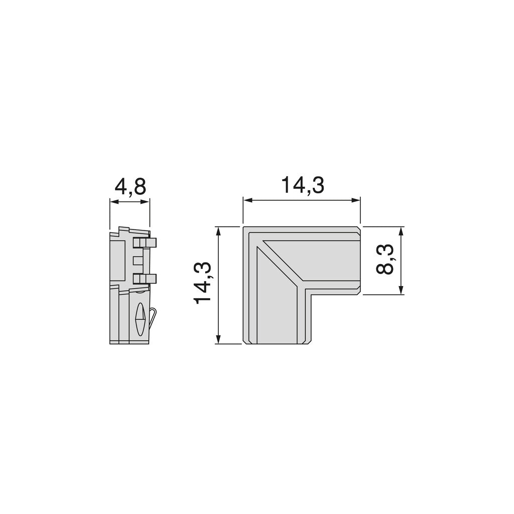 Connecteur L pour le Raccordement du Luminaire LED