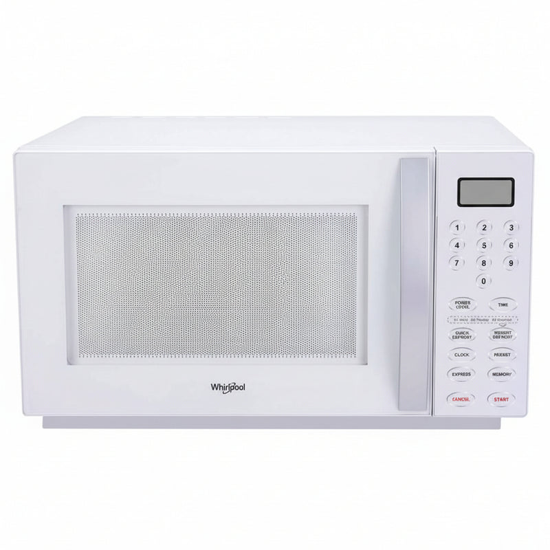 Micro-ondes posable Whirlpool 30L blanc 850W, design épuré pour cuisine moderne
