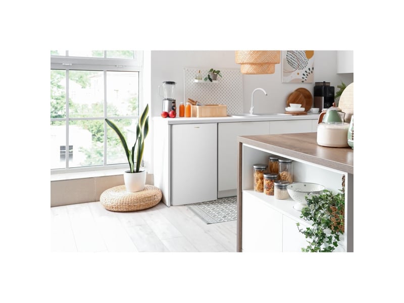 Réfrigérateur table top HYUNDAI HY-RFGC90W-001 : Keep Fresh 91 L blanc, compartiment à glaçons, porte réversible et 3 balconnets