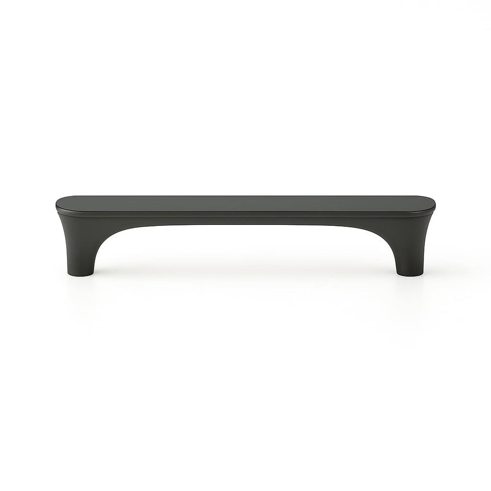 Poignée de meuble cuisine 152mm en métal anthracite mat, finition contemporaine