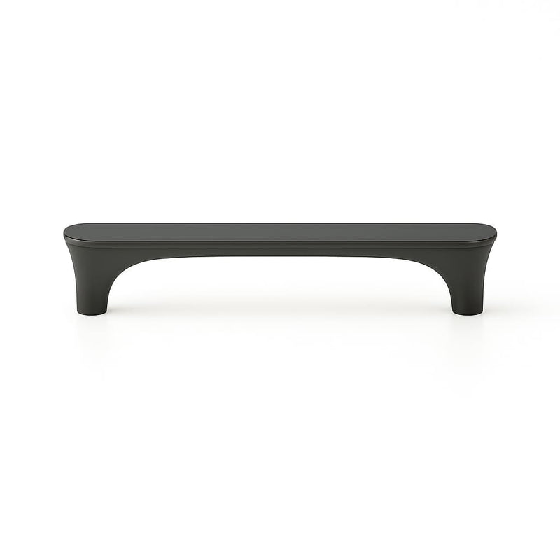 Poignée de meuble cuisine 152mm en métal anthracite mat, finition contemporaine