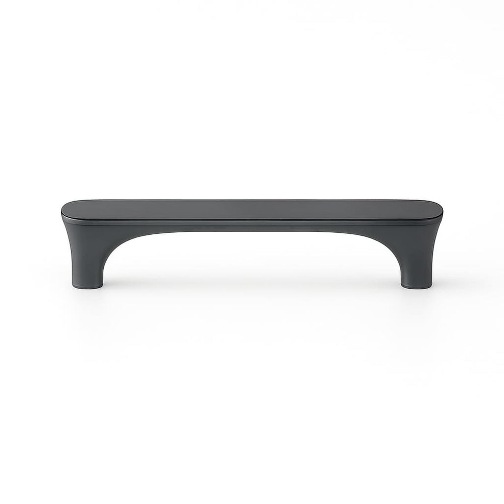 Poignée de meuble cuisine 118mm métal anthracite mat, finition contemporaine