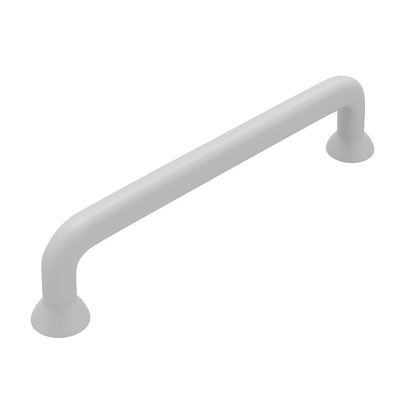 Poignée de meuble cuisine 144mm métal gris clair, finition contemporaine