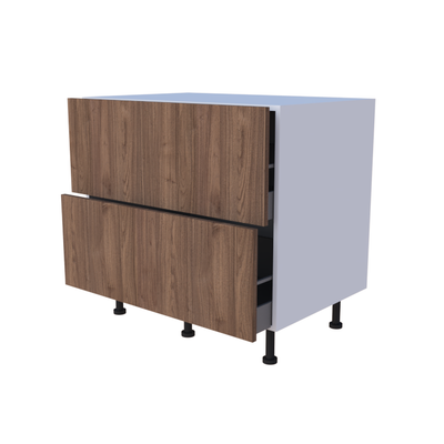 Meuble bas 2 casseroliers - Larg. 90cm - Haut. 85cm (pieds inclus)
