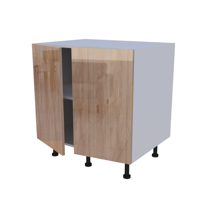 Meuble bas de rangement 2 portes - larg. 80 cm - Haut. 85cm (pieds inclus)