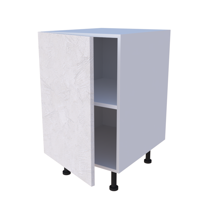 Meuble bas de rangement 1 porte - larg. 50 cm - Haut. 85cm (pieds inclus)