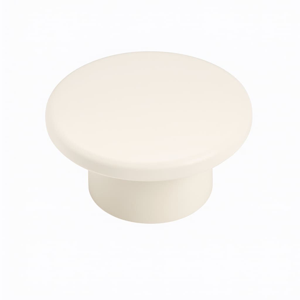 Poignée bouton 50mm métal blanc pour meuble de cuisine sur mesure