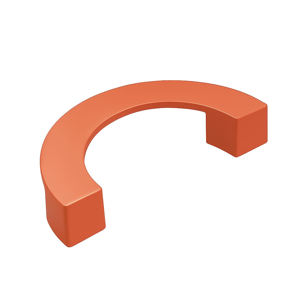 Poignée de meuble cuisine 113mm métal coloris terracotta, finition mate contemporaine