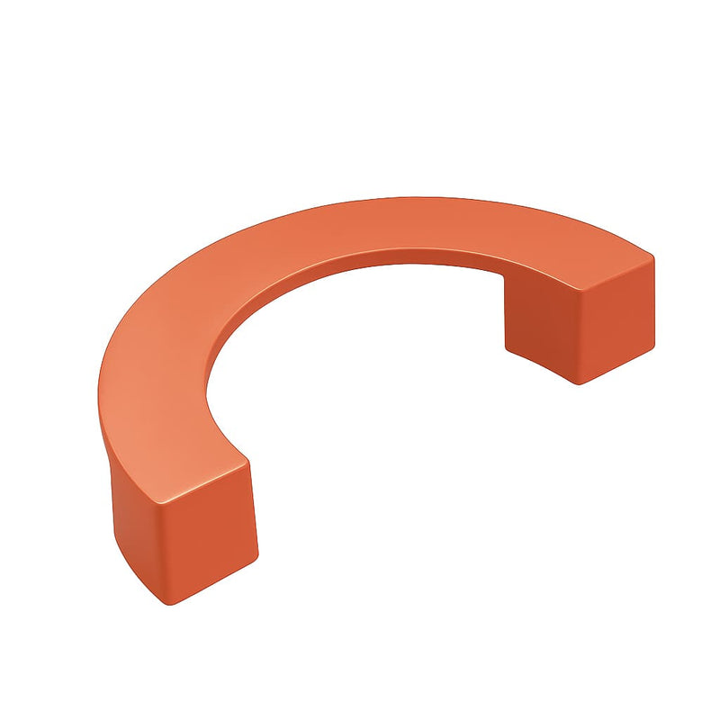 Poignée de meuble cuisine 113mm métal coloris terracotta, finition mate contemporaine