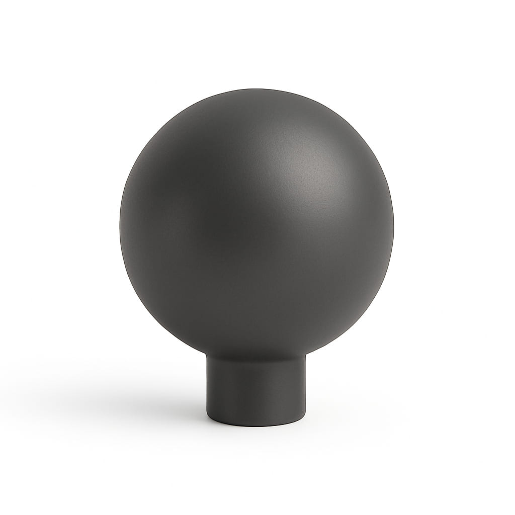 Poignée bouton 25mm métal anthracite pour meuble de cuisine moderne