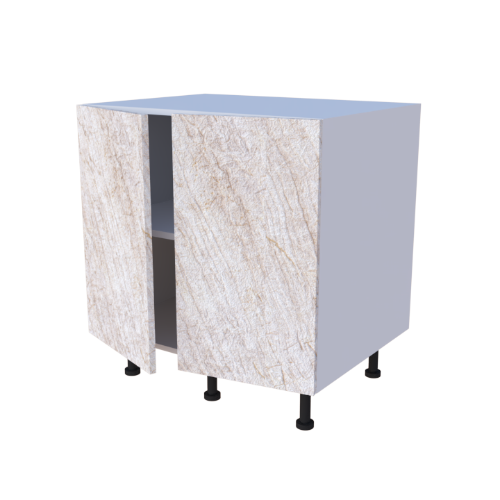 Meuble bas de rangement 2 portes - larg. 80 cm - Haut. 85cm (pieds inclus)