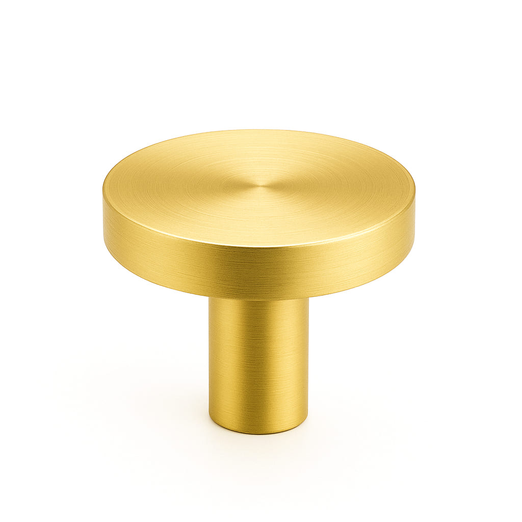 Poignée bouton 32mm laiton doré mat, accessoire de meuble cuisine sur mesure
