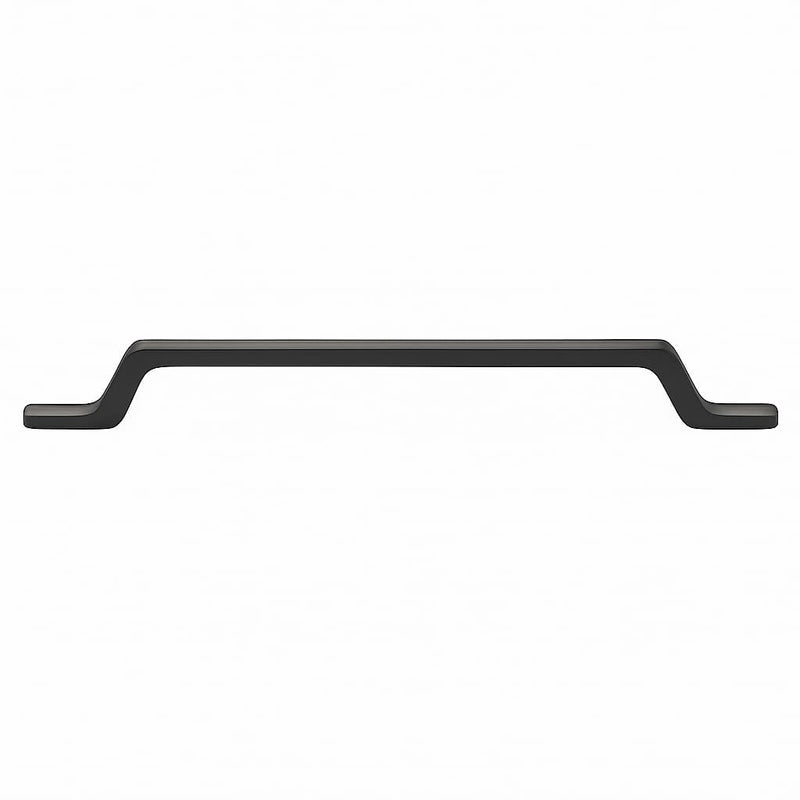 Poignée de meuble cuisine 220mm métal noir mat, design épuré contemporain