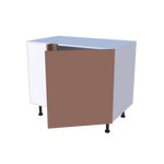 Meuble bas d'angle droite 1 porte - Larg. 100cm - Haut. 85cm (pieds inclus)
