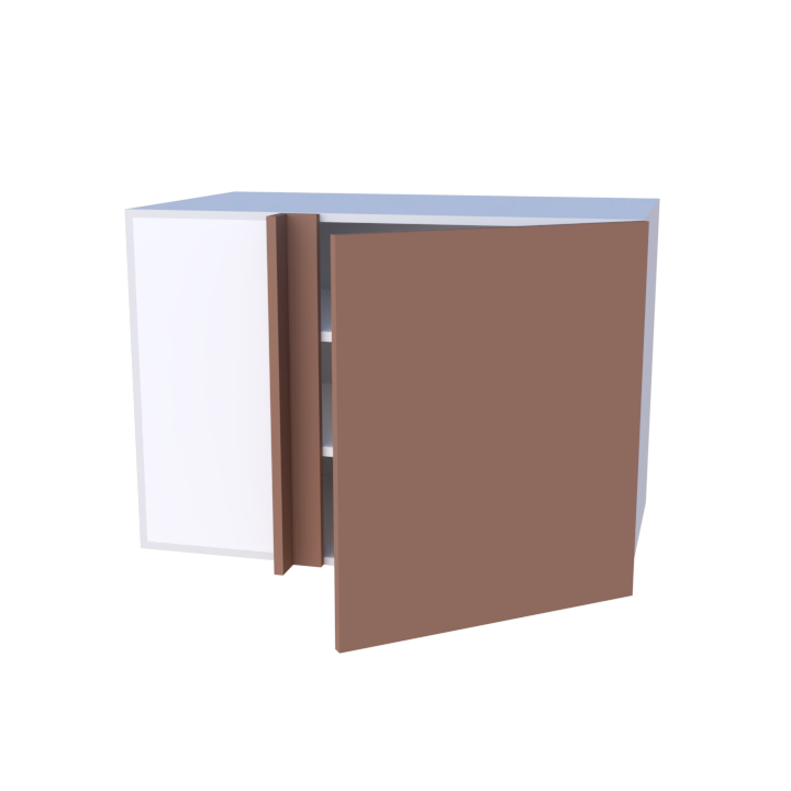 Meuble haut d'angle gauche 1 porte - hauteur 70cm