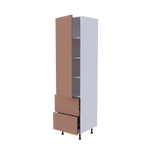 Colonne 1 porte + 2 casseroliers - Larg. 60cm - Haut. 235cm (pieds inclus)