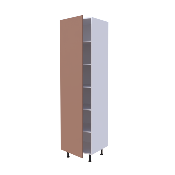 Colonne 1 porte étagères intérieures - Larg. 60cm - Haut. 235cm (pieds inclus)